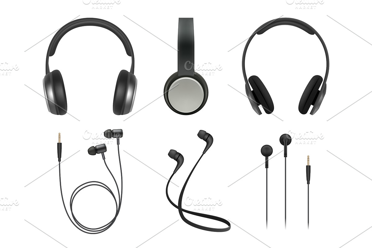 Music earphones. Quality electronic in Graphics - product preview 8