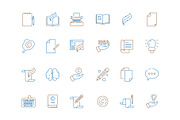 Copywriting icon. Tools for writers