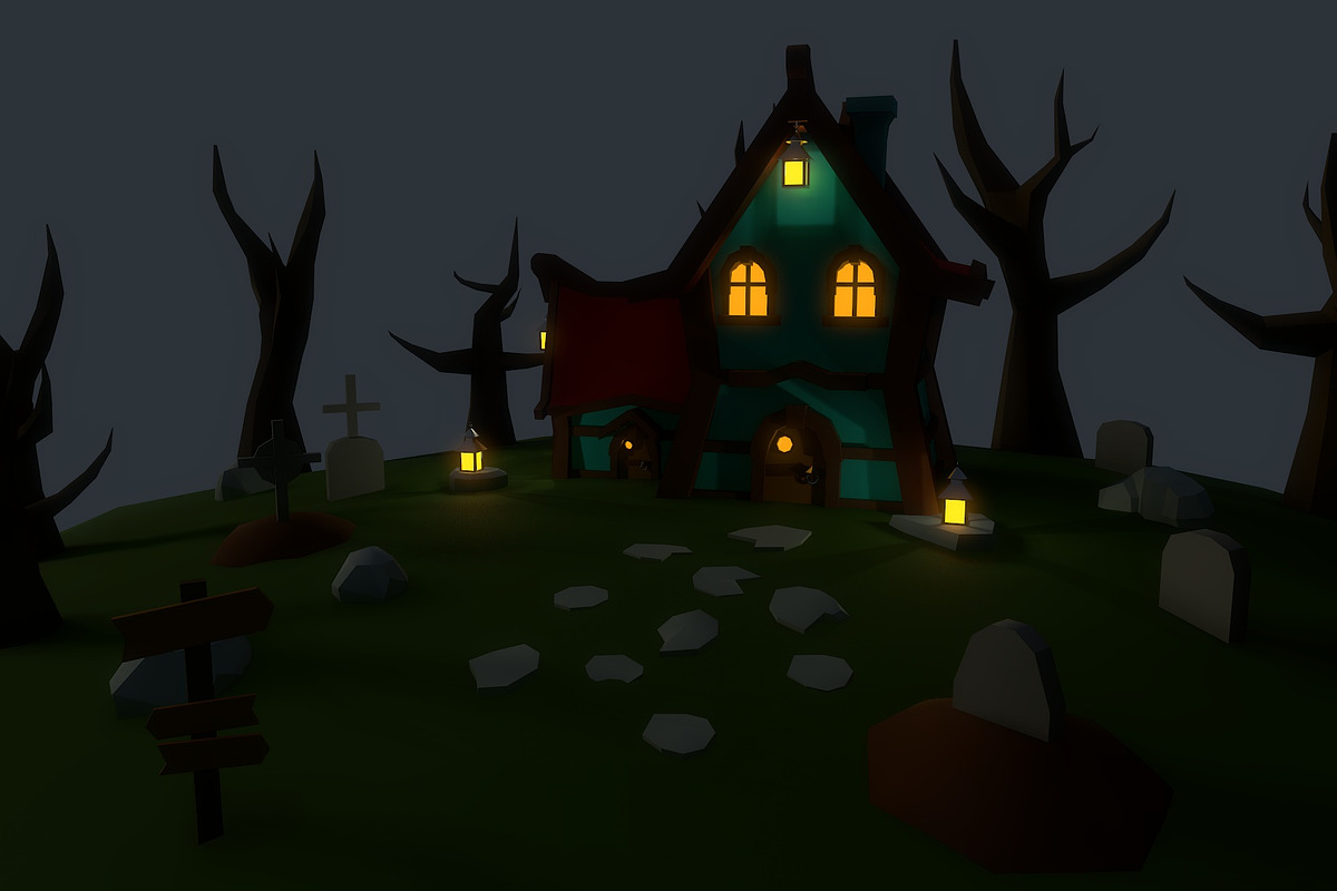 Creepy House in Nature - product preview 8