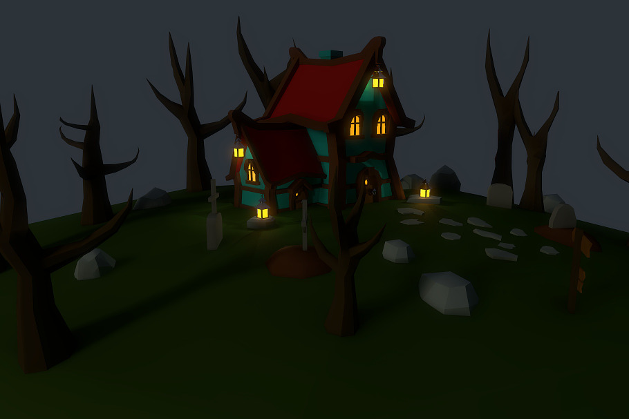 Creepy House in Nature - product preview 1