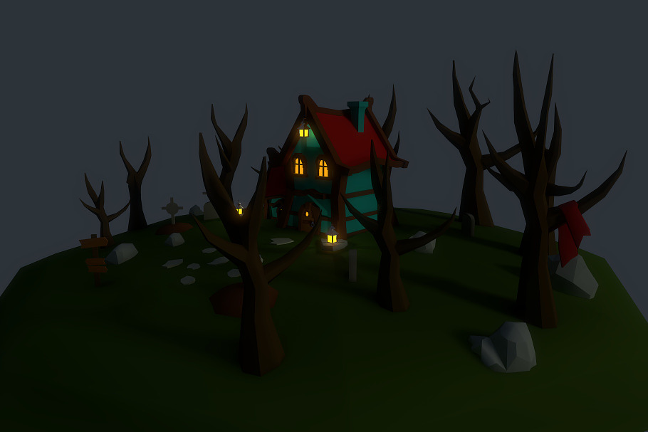 Creepy House in Nature - product preview 2