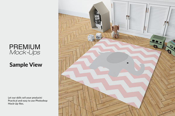 Carpets for Kids Room - 4 Shapes in Product Mockups - product preview 16