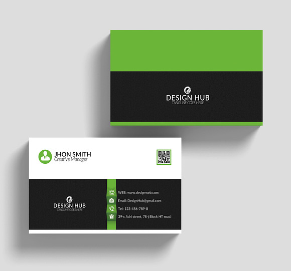 Stylish business card template in Business Card Templates - product preview 2