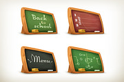 Chalkboards vector icons