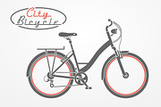 City bicycle set
