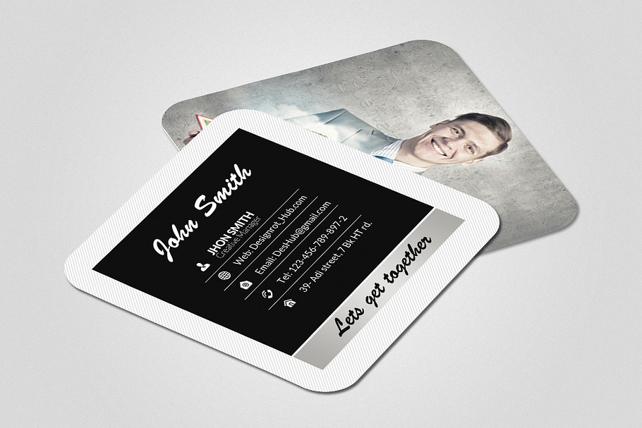 Nano Social Card Template in Business Card Templates - product preview 8