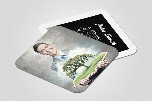 Nano Social Card Template in Business Card Templates - product preview 1