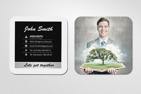 Nano Social Card Template in Business Card Templates - product preview 2