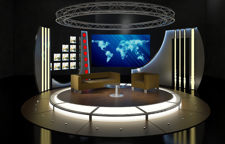 TV Studio Chat Sets Collection 12 in Architecture - product preview 7