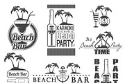 Retro summer labels and signs.