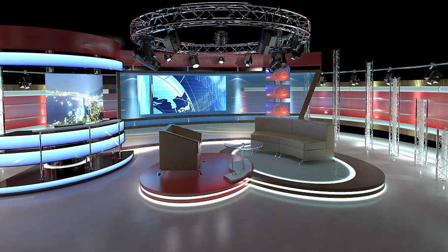 TV Studio Chat Sets Collection 12 in Architecture - product preview 16