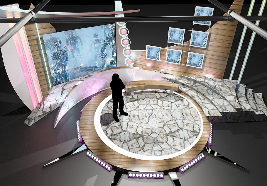 TV Studio Chat Sets Collection 12 in Architecture - product preview 50