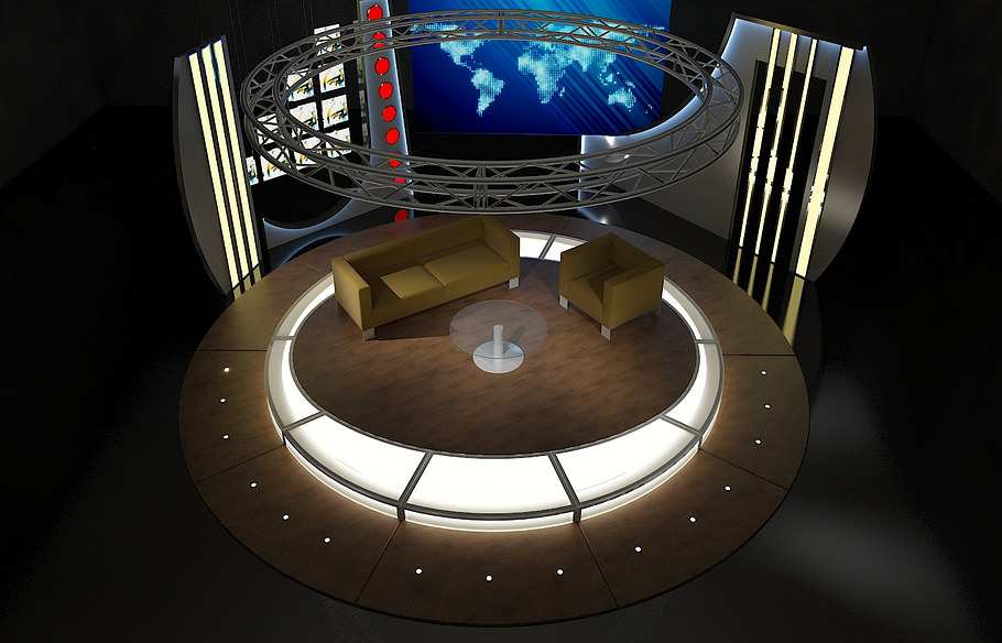 TV Studio Chat Sets Collection 12 in Architecture - product preview 57
