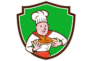 Chef Cook Roast Chicken Dish Crest C