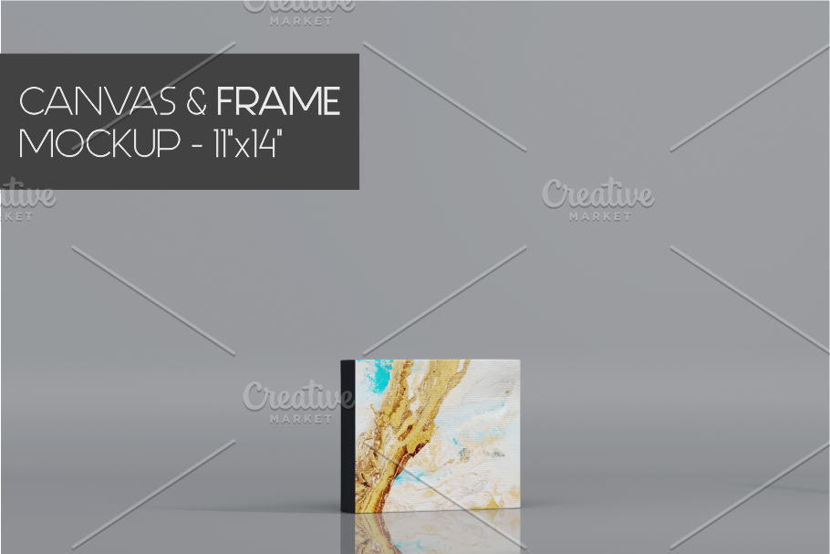 Minimalist Canvas Frame MockUp 11x14 in Product Mockups - product preview 8