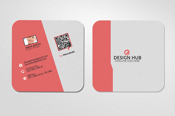Small Social Card Template in Business Card Templates - product preview 2