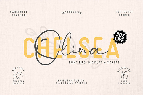 Chelsea Olivia - Font Duo in Script Fonts - product preview 9