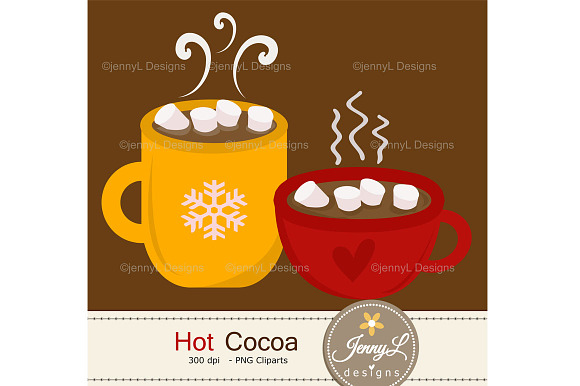 Hot Cocoa Digital Papers and Clipart in Patterns - product preview 3