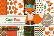 Fox Digital Papers and Clipart
