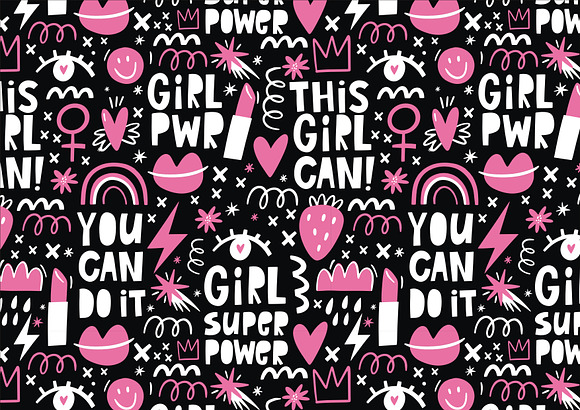 Girl Power illustrations, pattern in Illustrations - product preview 7