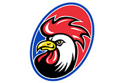 rooster cockerel head facing side