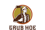 Grub Hoe Apple Orchard Farms Logo