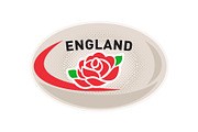 Rugby Ball England English Rose