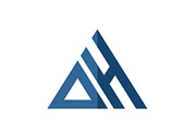 initial AH logo template