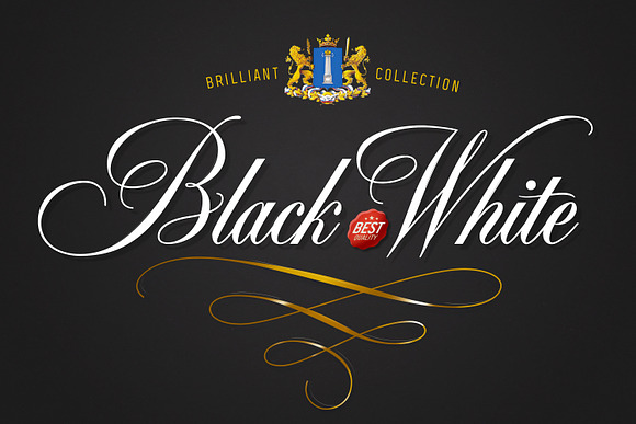 Black & White - premium quality font in Script Fonts - product preview 14