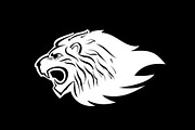 lion fire logo template