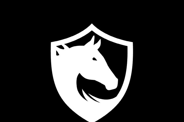 horse and shield logo template