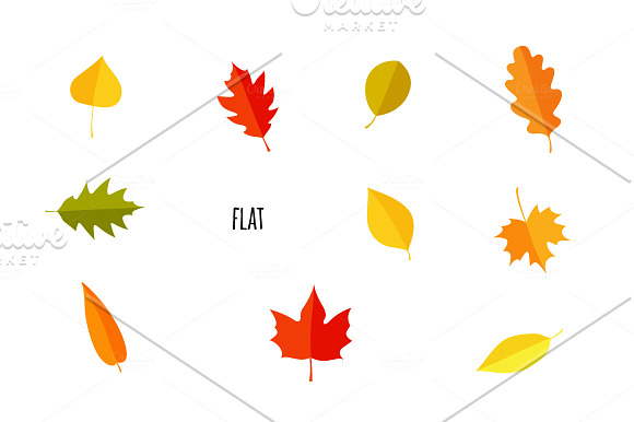 autumn leaves set in Objects - product preview 1