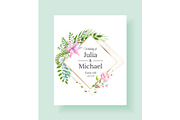 Wedding invitation frame set