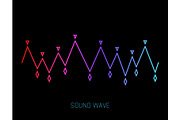 Vector Sound Wave. Colorful