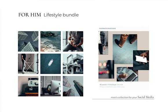 FOR HIM. Lifestyle bundle. 80+ in Instagram Templates - product preview 1