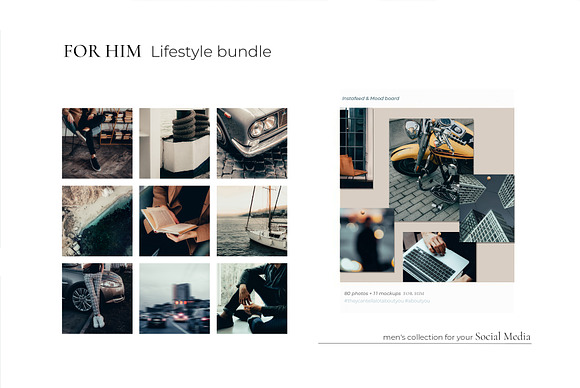 FOR HIM. Lifestyle bundle. 80+ in Instagram Templates - product preview 4