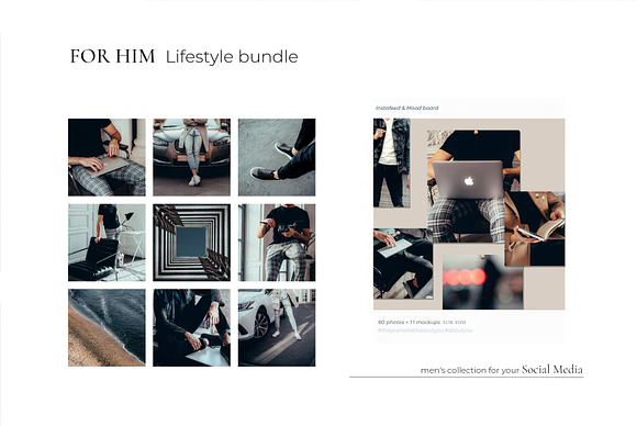 FOR HIM. Lifestyle bundle. 80+ in Instagram Templates - product preview 5