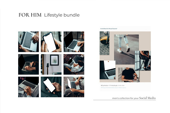 FOR HIM. Lifestyle bundle. 80+ in Instagram Templates - product preview 6