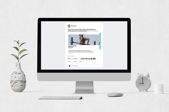 Fitness Twitter Posts in Twitter Templates - product preview 3