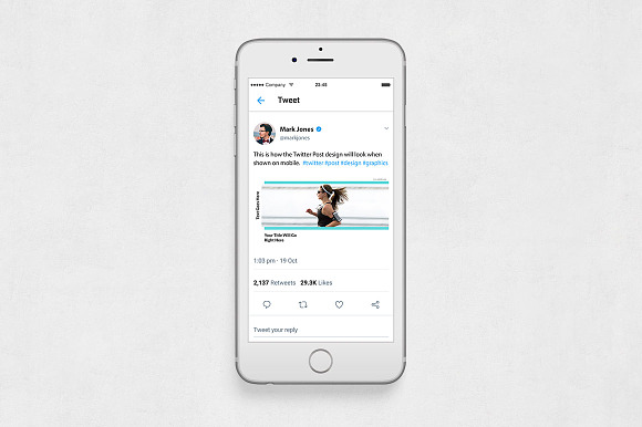 Fitness Twitter Posts in Twitter Templates - product preview 5