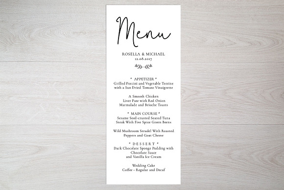 Wedding Menu Template SHR467 in Wedding Templates - product preview 2