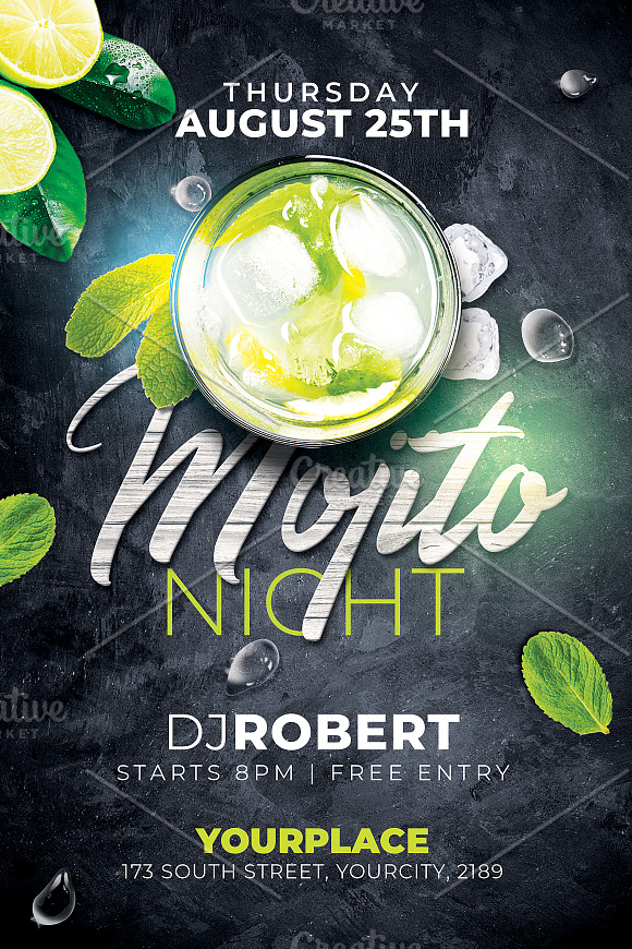 Mojito Night Flyer in Flyer Templates - product preview 1