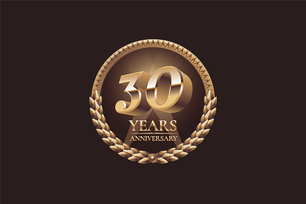 30 years anniversary vector logo