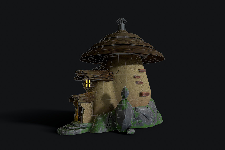 Mushroom House in Nature - product preview 6