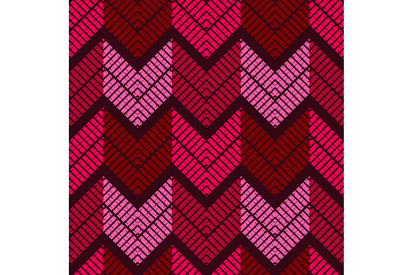 Mosaic of zigzag. Set of 10 seamless in Patterns - product preview 3