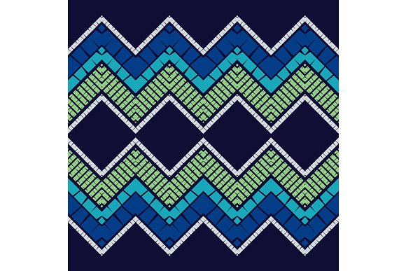 Mosaic of zigzag. Set of 10 seamless in Patterns - product preview 5