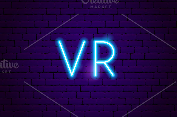 Virtual Reality Neon in Icons - product preview 6