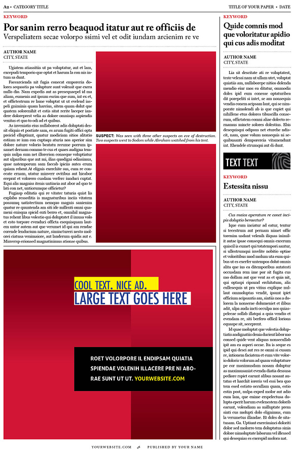 Old Style Newspaper Template in Magazine Templates - product preview 2