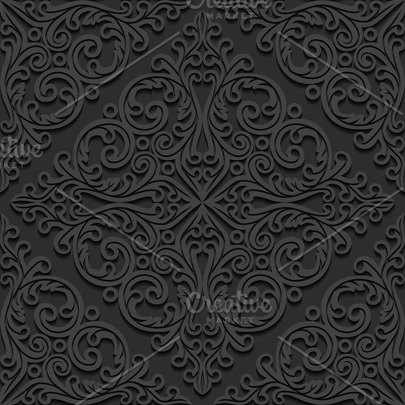 Set of seamless floral patterns in Patterns - product preview 2