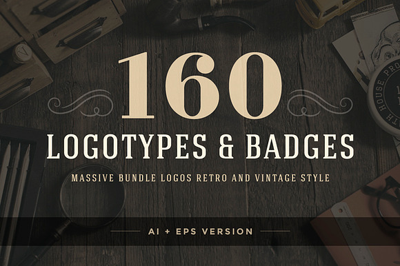 160 Vintage logotypes and badges in Logo Templates - product preview 2